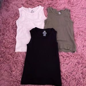 h&m, 3 pack of tank tops